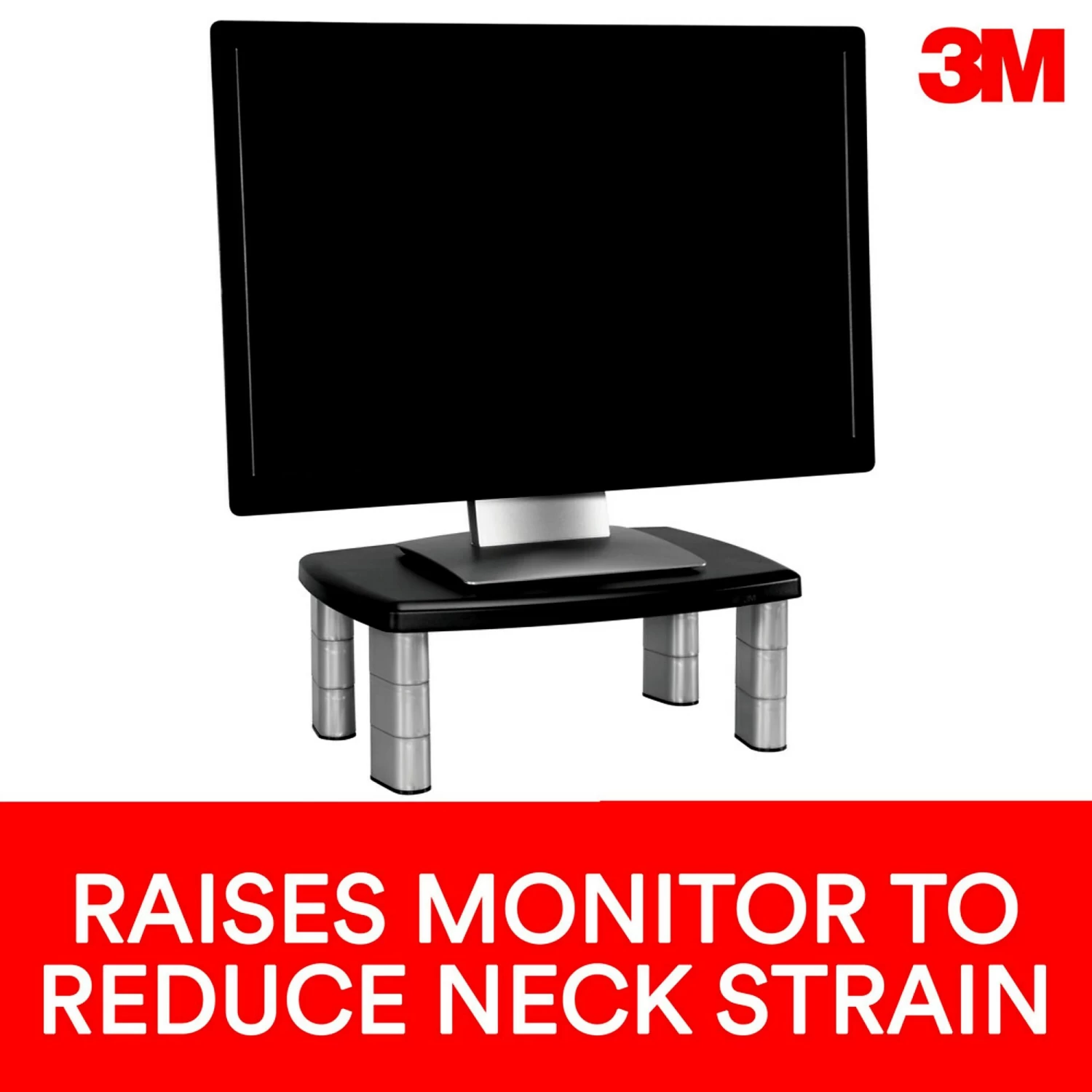 3M MS80B Adjustable Monitor Stand 3 3M MS80B Adjustable Monitor Stand - Image 3