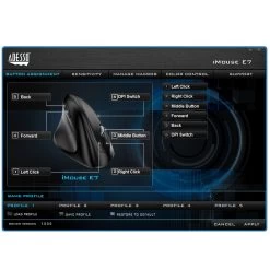 Adesso IMouse E7 Left-Handed Vertical Ergonomic Programmable Gaming Mouse -Office Tool Store Adesso iMouse E7 Left Handed Vertical Ergonomic Programmable Gaming Mouse 4