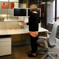 Ergotron 33-407-062 WorkFit-SR Rear Mount Dual Sit-Stand Workstation - White 24 Ergotron 33-407-062 WorkFit-SR Rear Mount Dual Sit-Stand Workstation - White -Office Tool Store Ergotron 33 407 062 WorkFit SR Rear Mount Dual Sit Stand Workstation White 2