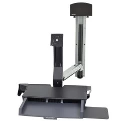 Ergotron 45-272-026 StyleView® Sit-Stand Combo System With Worksurface -Office Tool Store Ergotron 45 272 026 StyleViewr Sit Stand Combo System with Worksurface