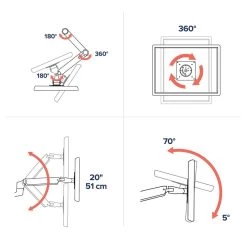 Ergotron 45-360-026 LX Sit-Stand Desk Mount Monitor Arm -Office Tool Store Ergotron 45 360 026 LX Sit Stand Desk Mount Monitor Arm 1