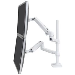 Ergotron 45-509-216 LX Dual Stacking Arm With Tall Pole (white) -Office Tool Store Ergotron 45 509 216 LX Dual Stacking Arm with Tall Pole white 5