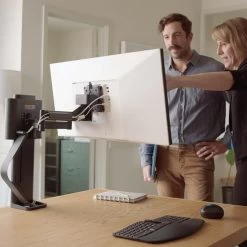 Ergotron 45-630-224 TRACE Single Monitor Desk Mount (matte Black) -Office Tool Store Ergotron 45 630 224 TRACE Single Monitor Desk Mount matte black