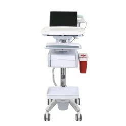Ergotron Height Adjustable, Medical, Mobile And Vaccination Cart