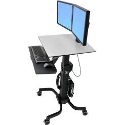 Ergotron Sit-Stand Dual Monitor Cart 24-214-085 WorkFit-C -Office Tool Store Ergotron 24 214 085 WorkFit C Dual Sit Stand Workstation 3