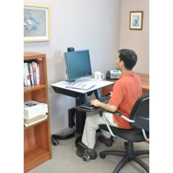 Ergotron Sit-Stand Cart 24-216-085 WorkFit-C, Single HD Monitor 10 Ergotron Sit-Stand Cart 24-216-085 WorkFit-C, Single HD Monitor -Office Tool Store Ergotron 24 216 085 WorkFit C Single HD Sit Stand Workstation