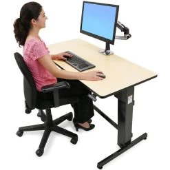 Ergotron 24-271-928 WorkFit-D, Sit-Stand Desk -Office Tool Store Ergotron 24 271 928 WorkFit D Sit Stand Desk birch