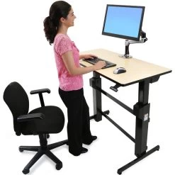 Ergotron 24-271-928 WorkFit-D, Sit-Stand Desk -Office Tool Store Ergotron 24 271 928 WorkFit D Sit Stand Desk birch 1