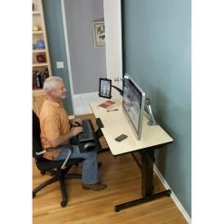 Ergotron 24-271-928 WorkFit-D, Sit-Stand Desk -Office Tool Store Ergotron 24 271 928 WorkFit D Sit Stand Desk birch 13