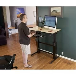 Ergotron 24-271-928 WorkFit-D, Sit-Stand Desk -Office Tool Store Ergotron 24 271 928 WorkFit D Sit Stand Desk birch 16