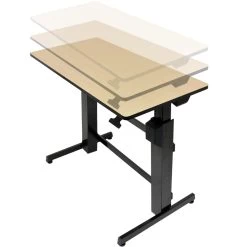 Ergotron 24-271-928 WorkFit-D, Sit-Stand Desk -Office Tool Store Ergotron 24 271 928 WorkFit D Sit Stand Desk birch 3