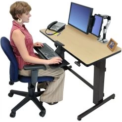 Ergotron 24-271-928 WorkFit-D, Sit-Stand Desk -Office Tool Store Ergotron 24 271 928 WorkFit D Sit Stand Desk birch 6