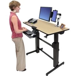 Ergotron 24-271-928 WorkFit-D, Sit-Stand Desk -Office Tool Store Ergotron 24 271 928 WorkFit D Sit Stand Desk birch 7