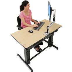 Ergotron 24-271-928 WorkFit-D, Sit-Stand Desk -Office Tool Store Ergotron 24 271 928 WorkFit D Sit Stand Desk birch 8