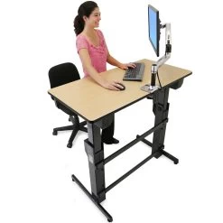 Ergotron 24-271-928 WorkFit-D, Sit-Stand Desk -Office Tool Store Ergotron 24 271 928 WorkFit D Sit Stand Desk birch 9