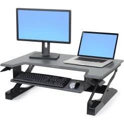 Ergotron 33-397-085 WorkFit-T Sit-Stand Desktop Workstation In Black -Office Tool Store Ergotron 33 397 085 WorkFit T Sit Stand Desktop Workstation 1
