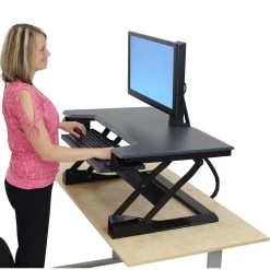 Ergotron 33-397-085 WorkFit-T Sit-Stand Desktop Workstation In Black -Office Tool Store Ergotron 33 397 085 WorkFit T Sit Stand Desktop Workstation 12