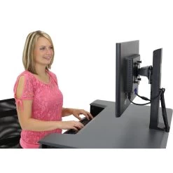 Ergotron 33-397-085 WorkFit-T Sit-Stand Desktop Workstation In Black -Office Tool Store Ergotron 33 397 085 WorkFit T Sit Stand Desktop Workstation 13