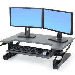 Ergotron 33-397-085 WorkFit-T Sit-Stand Desktop Workstation In Black -Office Tool Store Ergotron 33 397 085 WorkFit T Sit Stand Desktop Workstation 2