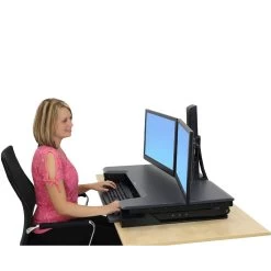 Ergotron 33-397-085 WorkFit-T Sit-Stand Desktop Workstation In Black -Office Tool Store Ergotron 33 397 085 WorkFit T Sit Stand Desktop Workstation 4