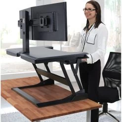 Ergotron 33-397-085 WorkFit-T Sit-Stand Desktop Workstation In Black -Office Tool Store Ergotron 33 397 085 WorkFit T Sit Stand Desktop Workstation 8