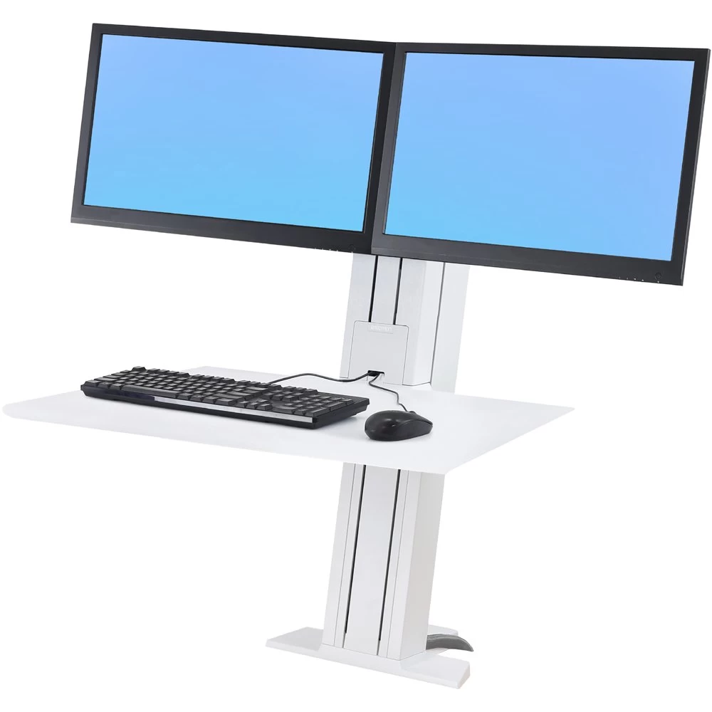 Ergotron 33-407-062 WorkFit-SR Rear Mount Dual Sit-Stand Workstation - White 6 Ergotron 33-407-062 WorkFit-SR Rear Mount Dual Sit-Stand Workstation - White - Image 6