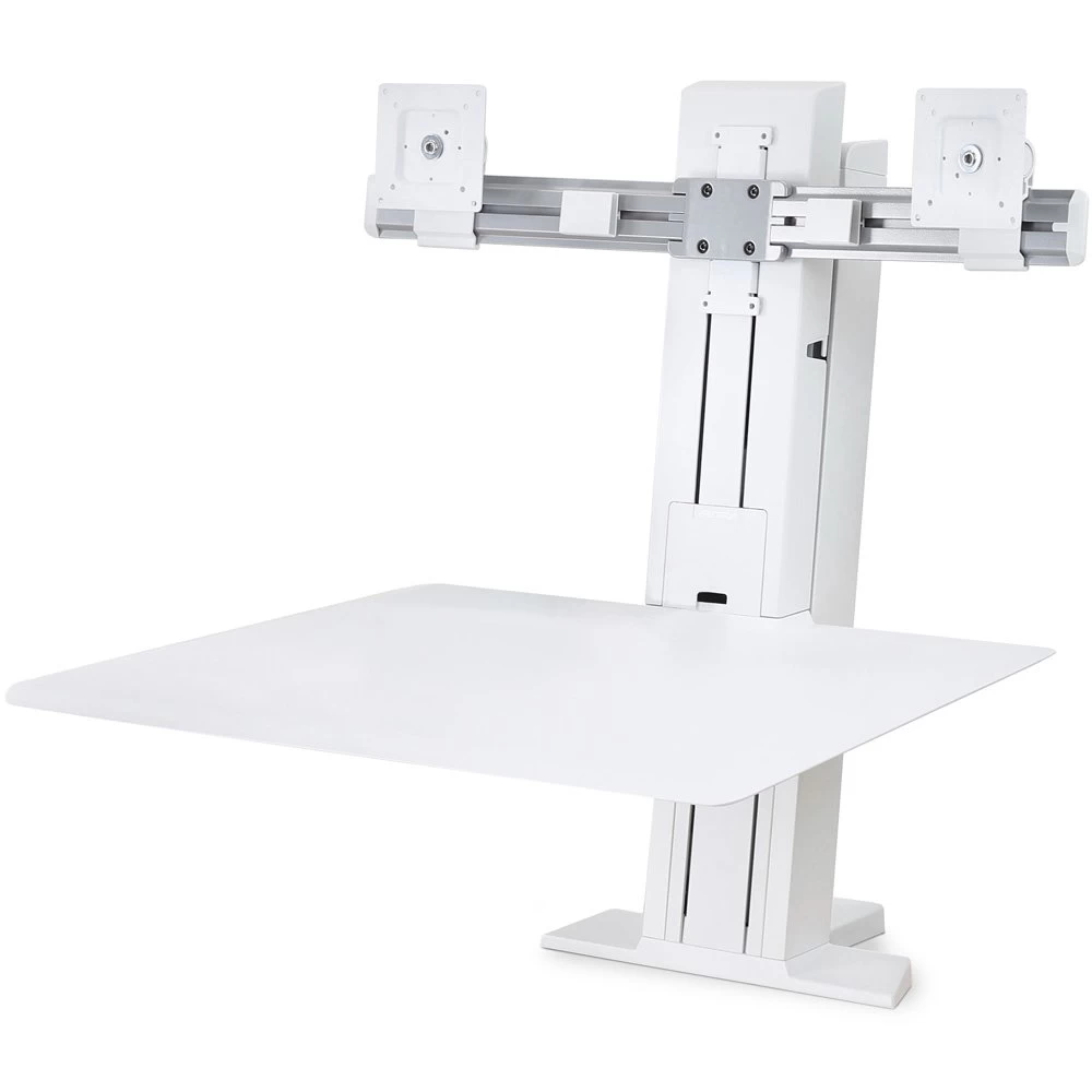 Ergotron 33-407-062 WorkFit-SR Rear Mount Dual Sit-Stand Workstation - White 7 Ergotron 33-407-062 WorkFit-SR Rear Mount Dual Sit-Stand Workstation - White - Image 7