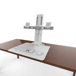 Ergotron 33-407-062 WorkFit-SR Rear Mount Dual Sit-Stand Workstation - White 20 Ergotron 33-407-062 WorkFit-SR Rear Mount Dual Sit-Stand Workstation - White -Office Tool Store Ergotron 33 407 062 WorkFit SR Dual Standing Desktop Workstation 4