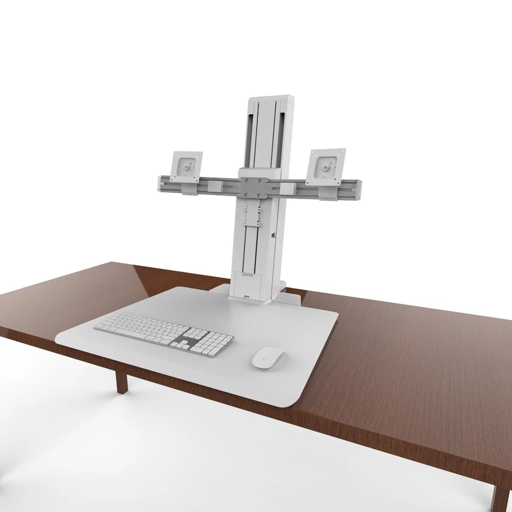Ergotron 33-407-062 WorkFit-SR Rear Mount Dual Sit-Stand Workstation - White 8 Ergotron 33-407-062 WorkFit-SR Rear Mount Dual Sit-Stand Workstation - White - Image 8