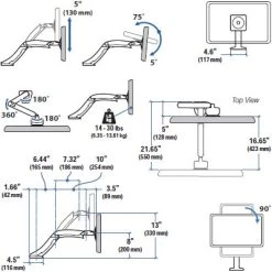 Ergotron 45-214-026 MX Desk Mount Monitor Arm 14 Ergotron 45-214-026 MX Desk Mount Monitor Arm -Office Tool Store Ergotron 45 214 026 MX Desk Mount LCD Arm