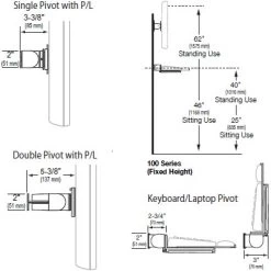 Ergotron 47-092-800 Wall Mount - 100 Series Single Pivot 8 Ergotron 47-092-800 Wall Mount - 100 Series Single Pivot -Office Tool Store Ergotron 47 092 800 100 Series Single Pivot