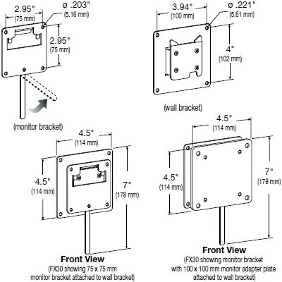 Ergotron 60-239-007 FX30 Wall Mount 2 Ergotron 60-239-007 FX30 Wall Mount - Image 2