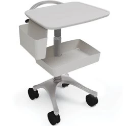 Ergotron BZD03CG/CG4 Anthro Zido EKG Height Adjustable Cart