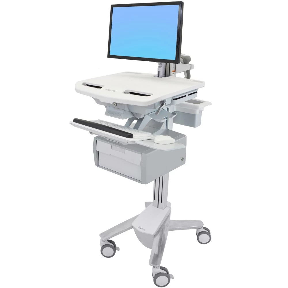 Ergotron SV43-12B0-0 StyleView Cart With LCD Arm, 1 Tall Drawer