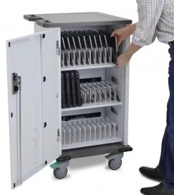 Ergotron YESBASGMPW4 YES Basic Charging Cart For Mini Laptops, Tablets 14 Ergotron YESBASGMPW4 YES Basic Charging Cart For Mini Laptops, Tablets -Office Tool Store Ergotron YESBASGMPW4 YES Basic Charging Cart for Chromebooks 4