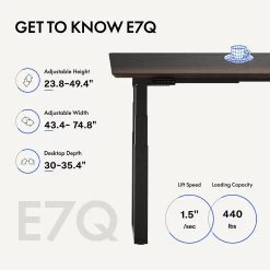 Flexispot E7Q Electric Height Adjustable Desk 13 Flexispot E7Q Electric Height Adjustable Desk -Office Tool Store Flexispot E7Q Electric Height Adjustable Desk 3