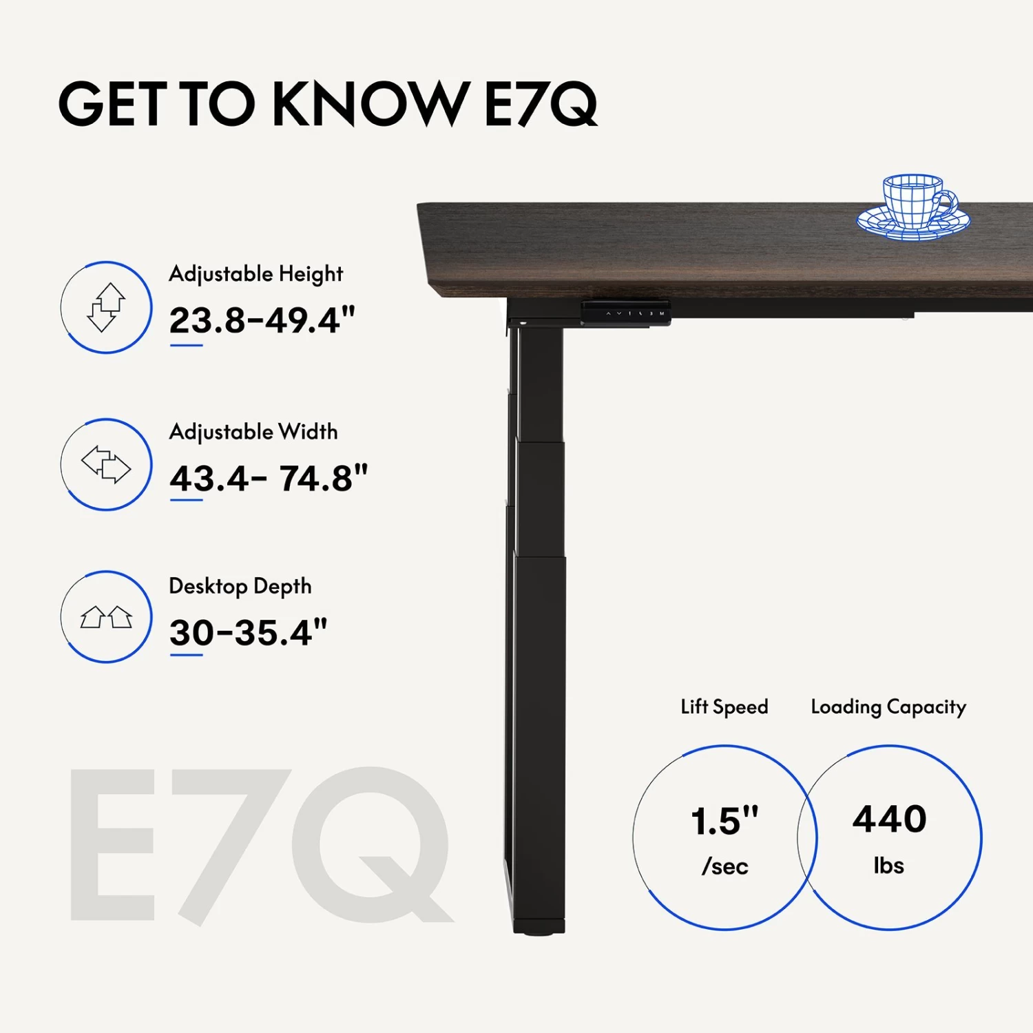 Flexispot E7Q Electric Height Adjustable Desk 5 Flexispot E7Q Electric Height Adjustable Desk - Image 5