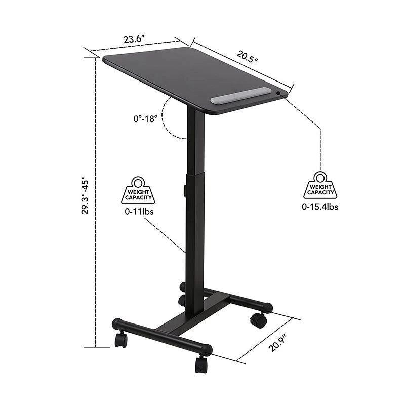 Flexispot MT3 Height Adjustable Sit-Stand Mobile Desk 6 Flexispot MT3 Height Adjustable Sit-Stand Mobile Desk - Image 6