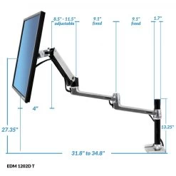 Long Reach Desk Mount Monitor Arm, ErgoDirect EDM-1202D -Office Tool Store Long Reach Desk Mount Monitor Arm ErgoDirect EDM 1202D 1