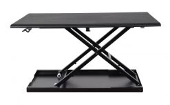 Luxor CVTR32-BK Pneumatic Standing Desk Converter - Black -Office Tool Store Luxor LVLUP32 BK Level Up 32 Pneumatic Adjustable Desktop Desk 1