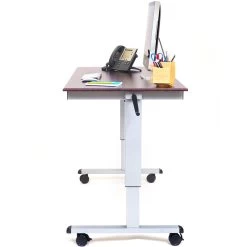 Luxor STANDUP-CF60-DW 60" Crank Adjustable Stand Up Desk -Office Tool Store Luxor STANDUP CF60 DW 60 Crank Adjustable Stand Up Desk 2