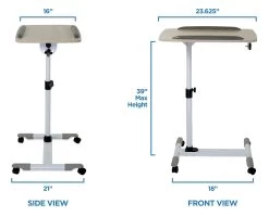 Mount-IT! Height Adjustable Rolling Laptop Cart - MI-7946 -Office Tool Store Mount IT Height Adjustable Rolling Laptop Cart MI 7946 1