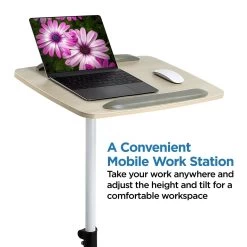Mount-IT! Height Adjustable Rolling Laptop Cart - MI-7946 -Office Tool Store Mount IT Height Adjustable Rolling Laptop Cart MI 7946 11