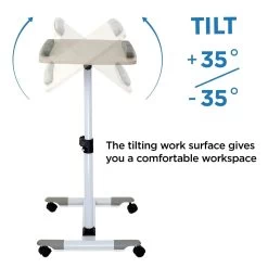 Mount-IT! Height Adjustable Rolling Laptop Cart - MI-7946 -Office Tool Store Mount IT Height Adjustable Rolling Laptop Cart MI 7946 5