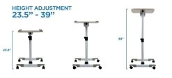 Mount-IT! Height Adjustable Rolling Laptop Cart - MI-7946 -Office Tool Store Mount IT Height Adjustable Rolling Laptop Cart MI 7946 8