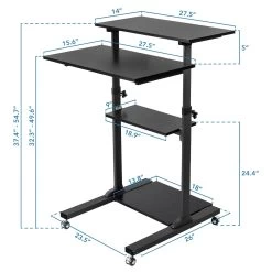 Mount IT! Height Adjustable Rolling Stand Up Desk - MI-7940 -Office Tool Store Mount IT Height Adjustable Rolling Stand Up Desk MI 7940 10