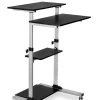 Mount IT! Height Adjustable Rolling Stand Up Desk - MI-7940