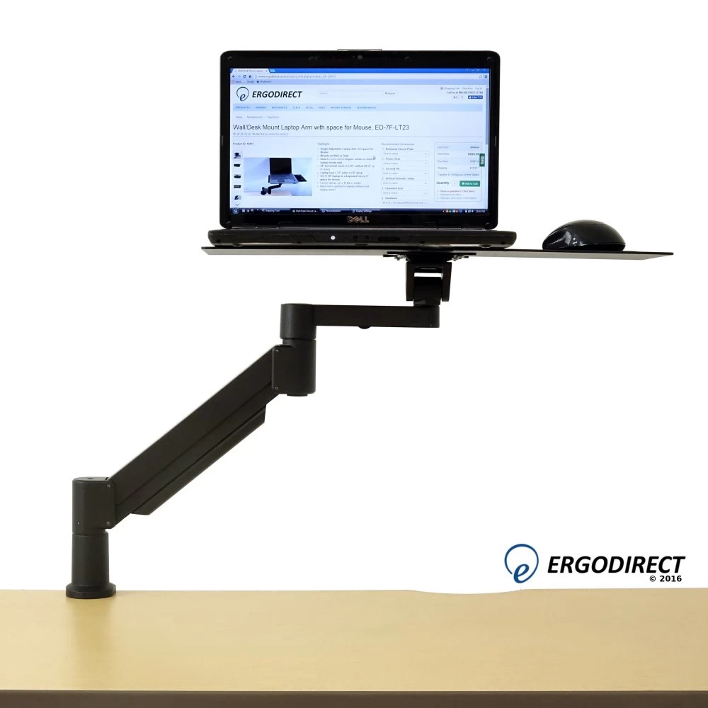 Wall Or Desk Mounted Laptop Arm With Space For External Mouse EDL-2301