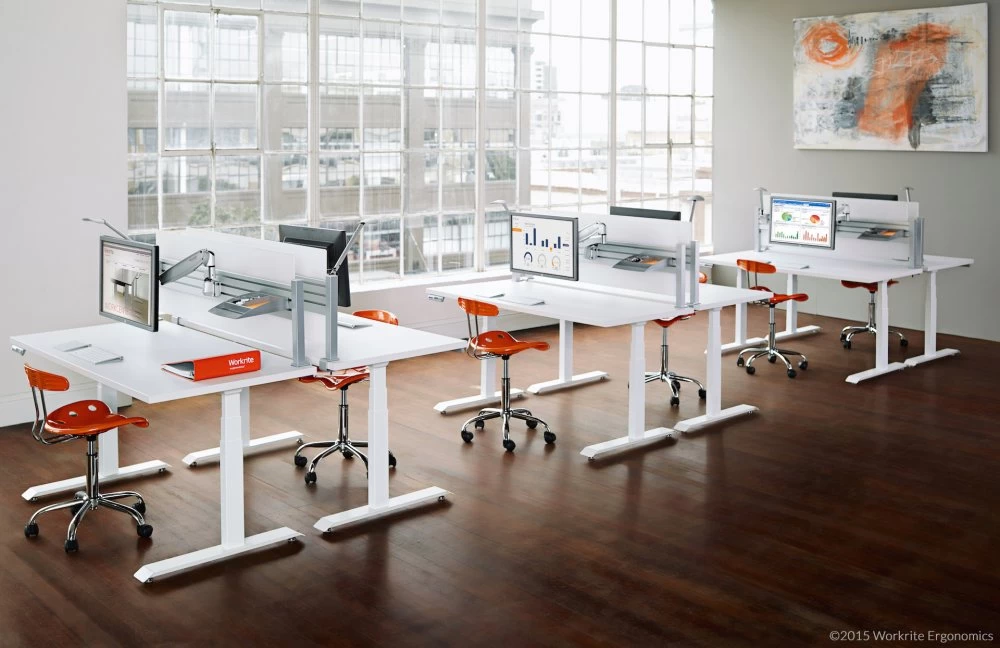 WorkRite Fundamentals EX Electric Rectangular 2 Leg Workcenter 2 WorkRite Fundamentals EX Electric Rectangular 2 Leg Workcenter - Image 2