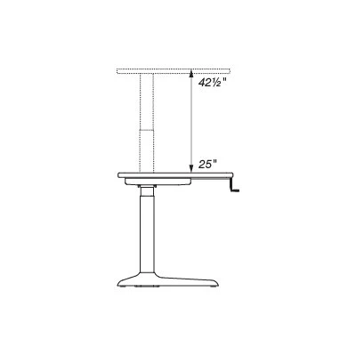 Workrite Sierra HXL Crank 120 Degree 2 Legs Sit-Stand Workcenter - Image 2